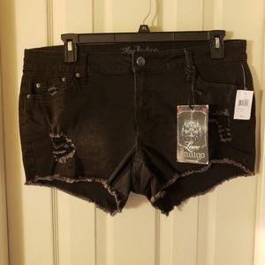 NWT Black Denim Shorts